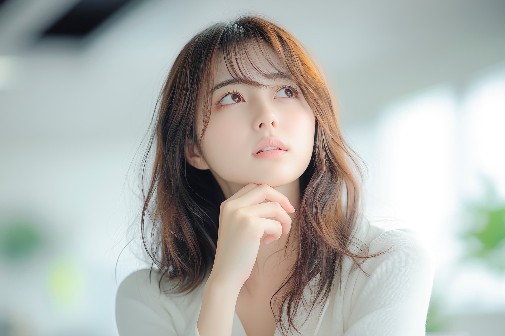 金属アレルギーでもインプラント治療は受けられるのか考える女性